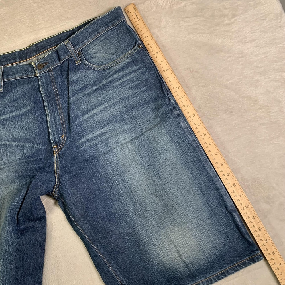 Y2K Levis 569 Shorts Mens‎ 40 Blue Denim Loose Straight Baggy 5-Pocket Zip Fly - Picture 7 of 13